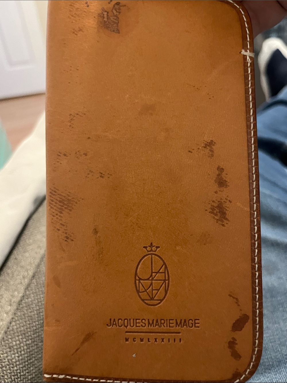 Jacques Marie Mage Men's Tan Leather Sunglasses Case